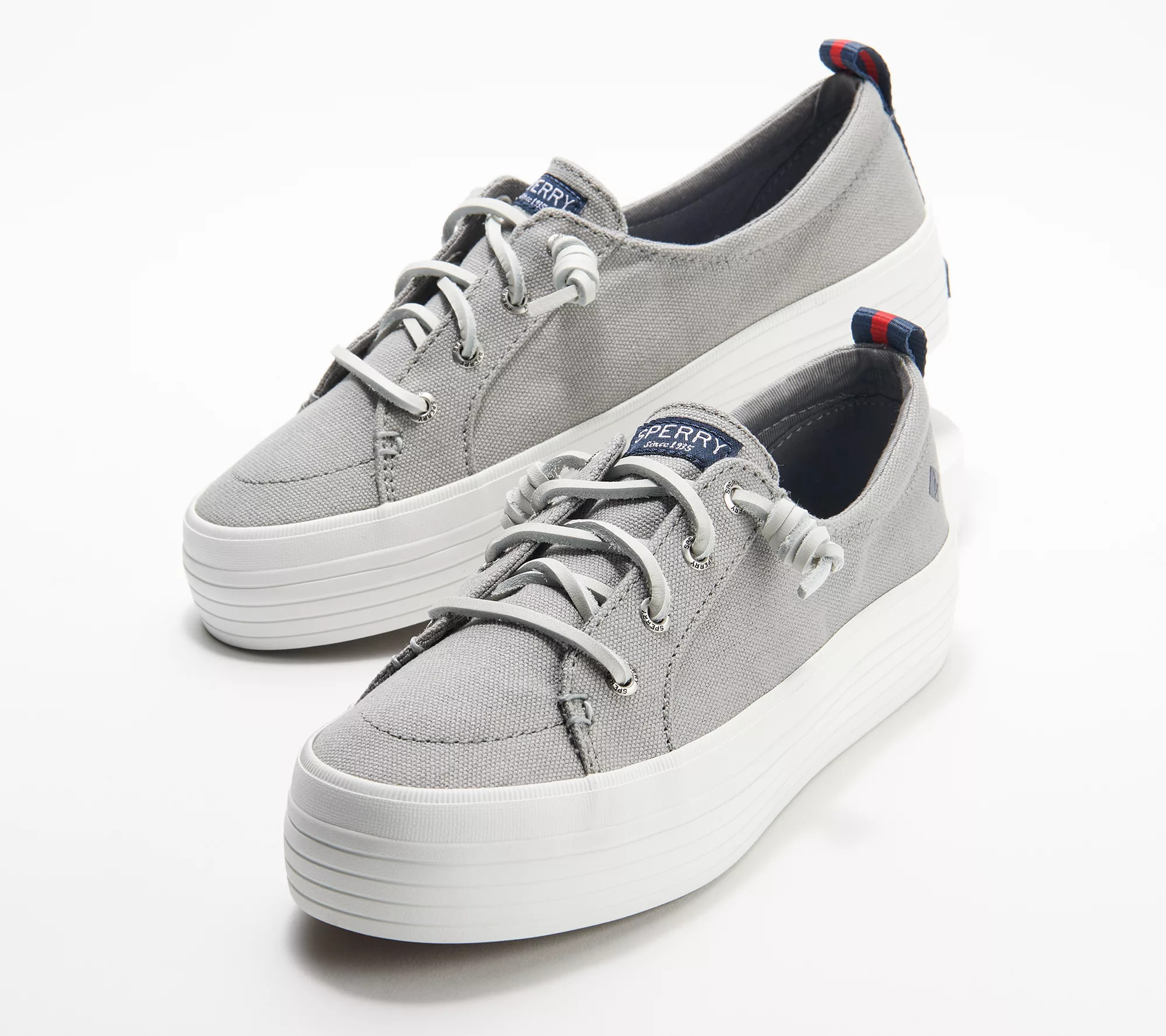Sperry Crest Vibe Canvas Platform Sneakers - QVC.com | QVC