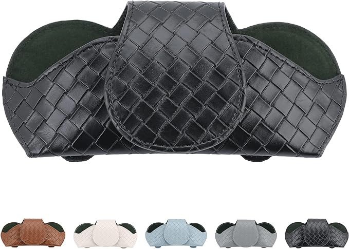 KINIVA Sunglasses Holder for Car Visor Leather Glasses Case with Clips for Car Visor Automotive I... | Amazon (US)