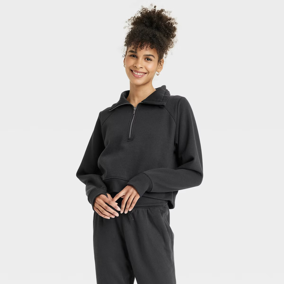 Women's Fleece Half Zip Pullover Sweatshirt - All In Motion™ | Target
