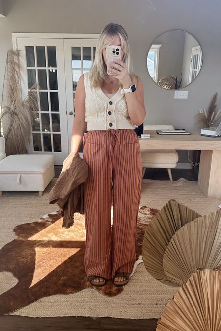 Going to be living in these #FreePeople pants! So light and flowy and functional drawstring. Sized up to M for the bump! 

#LTKbump #LTKstyletip #LTKshoecrush