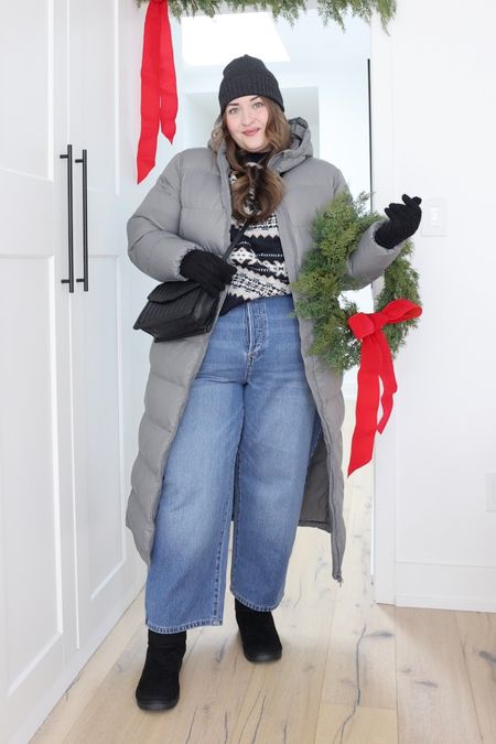 Plus size cozy and warm winter puffer coat look

#LTKcurves