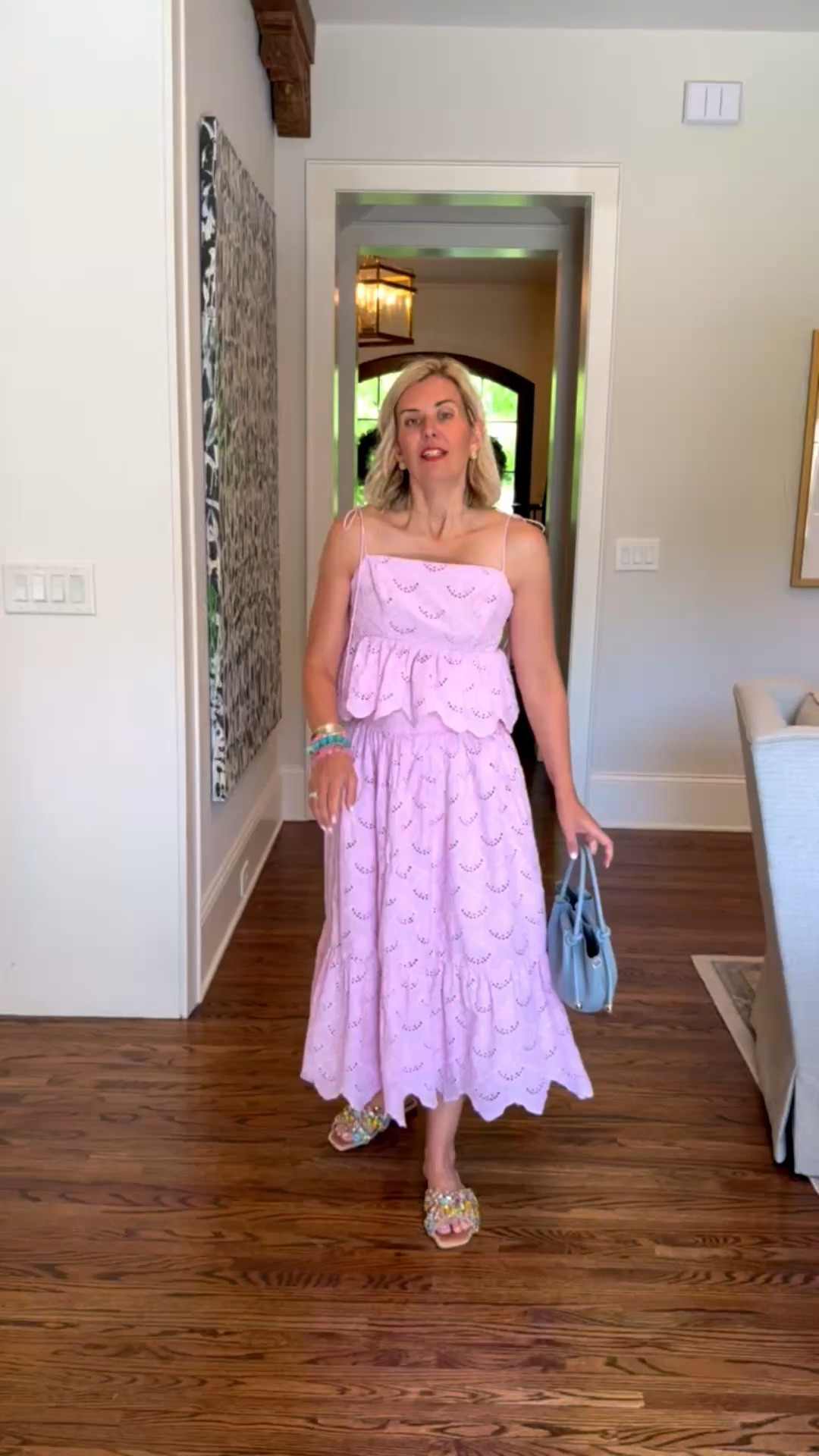 The cuteness is for real with this set!! The details are just gorgeous!
Top - small (I sized up)
Skirt - xs
Sandal - 7 (size 1 down) 
*Use my code Catherine20 at A+B

#LTKgrwm #LTKSeasonal #LTKOver40
