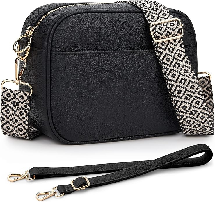 KALIDI Casual Crossbody Bag, Vegan Leather 2 Straps Shoulder Handbag Casual Women Purse Work Shop... | Amazon (US)