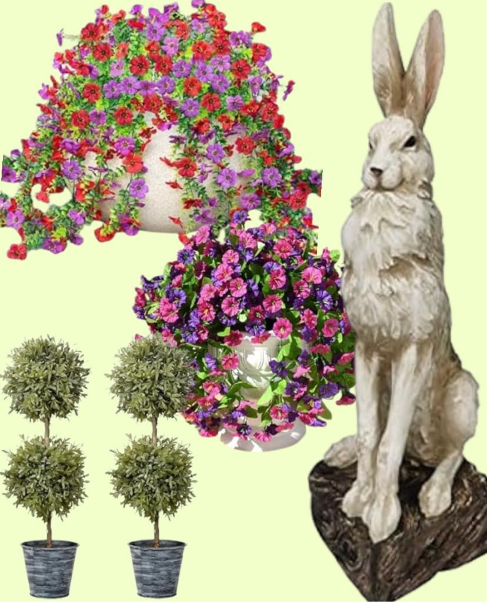 Spring, Easter decor, Amazon home accessories, faux flower, garden rabbit, bunny, topiaries, front door,indoor / outdoor 

#LTKFindsUnder50 #LTKHome #LTKSeasonal