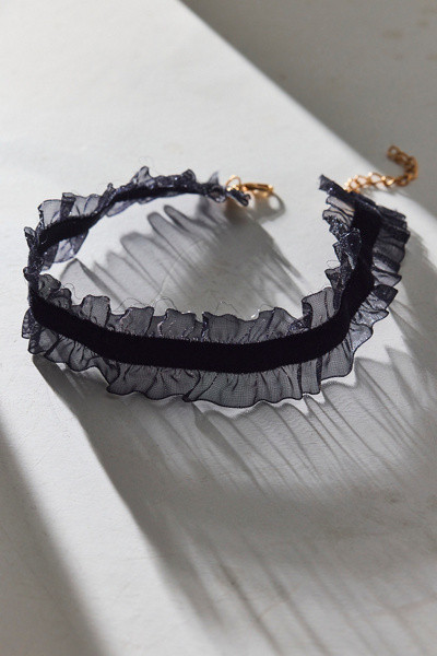 Chiffon Ruffle Choker Necklace | Urban Outfitters (US and RoW)