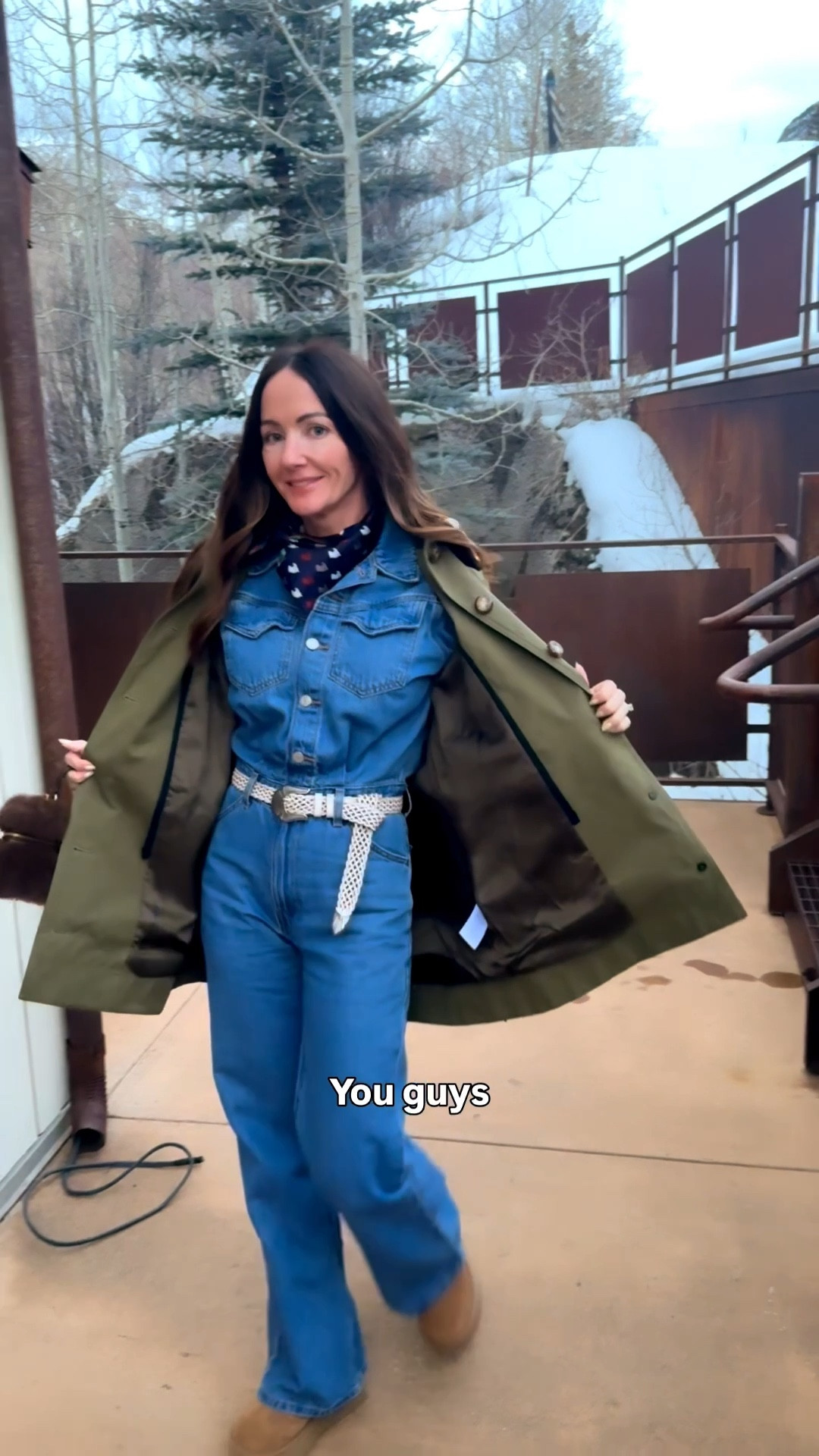 Her high/low look for a casual pizza dinner in town. The denim jumpsuit is so fabulous!

#LTKPetite #LTKOver40 #LTKootd