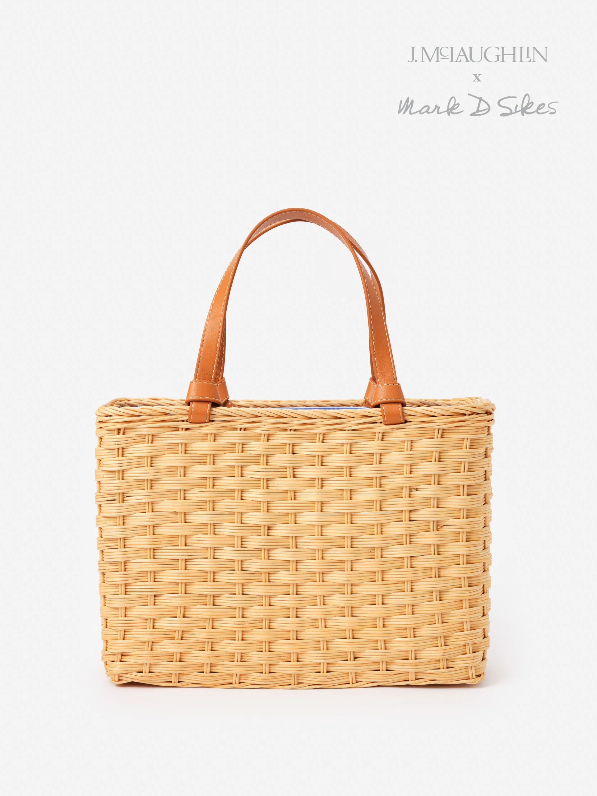 J.McLaughlin Women's Caroline Wicker Handbag Natural | Leather | J.McLaughlin