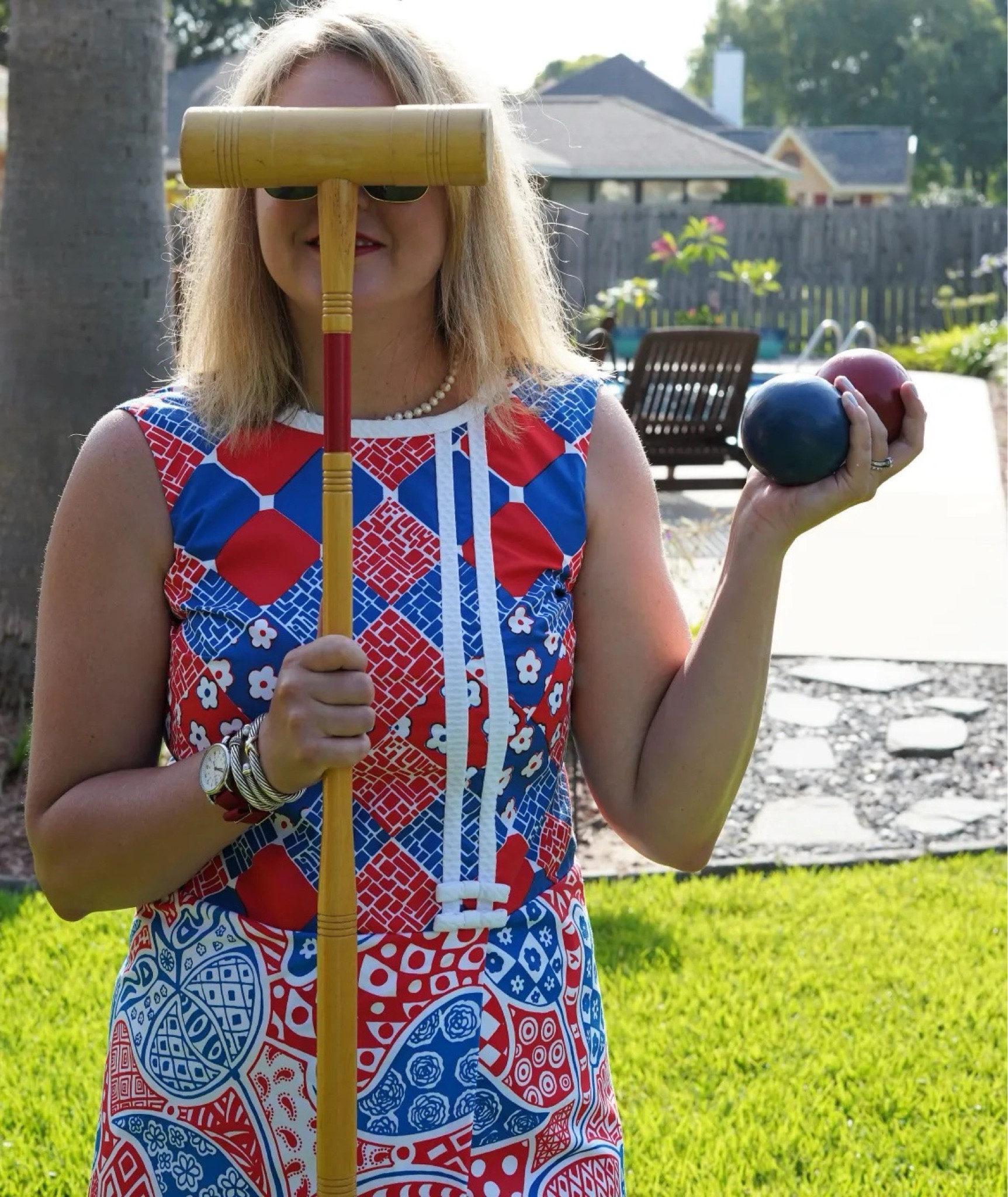 sporting 1960s vintage this spring // cosplaying as a member of the Palm Royale ❤️💙🤍

#LTKstyletip #LTKSeasonal #LTKmidsize