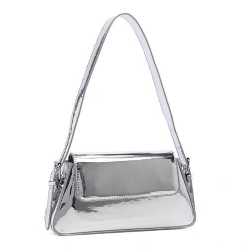 Shoulder Purses for Women Dressy Evening Bag Silver Purse Metallic Clutch Y2k Sparkly Hobo Crossbody Shoulder Bag Tote Handbags | Amazon (US)