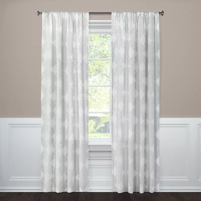 84"x54" Clipped Sheer Curtain Panel Radiant Gray - Threshold™ | Target