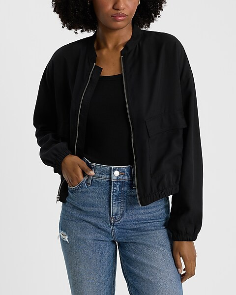 Cargo Pocket Elastic Bottom Shacket | Express