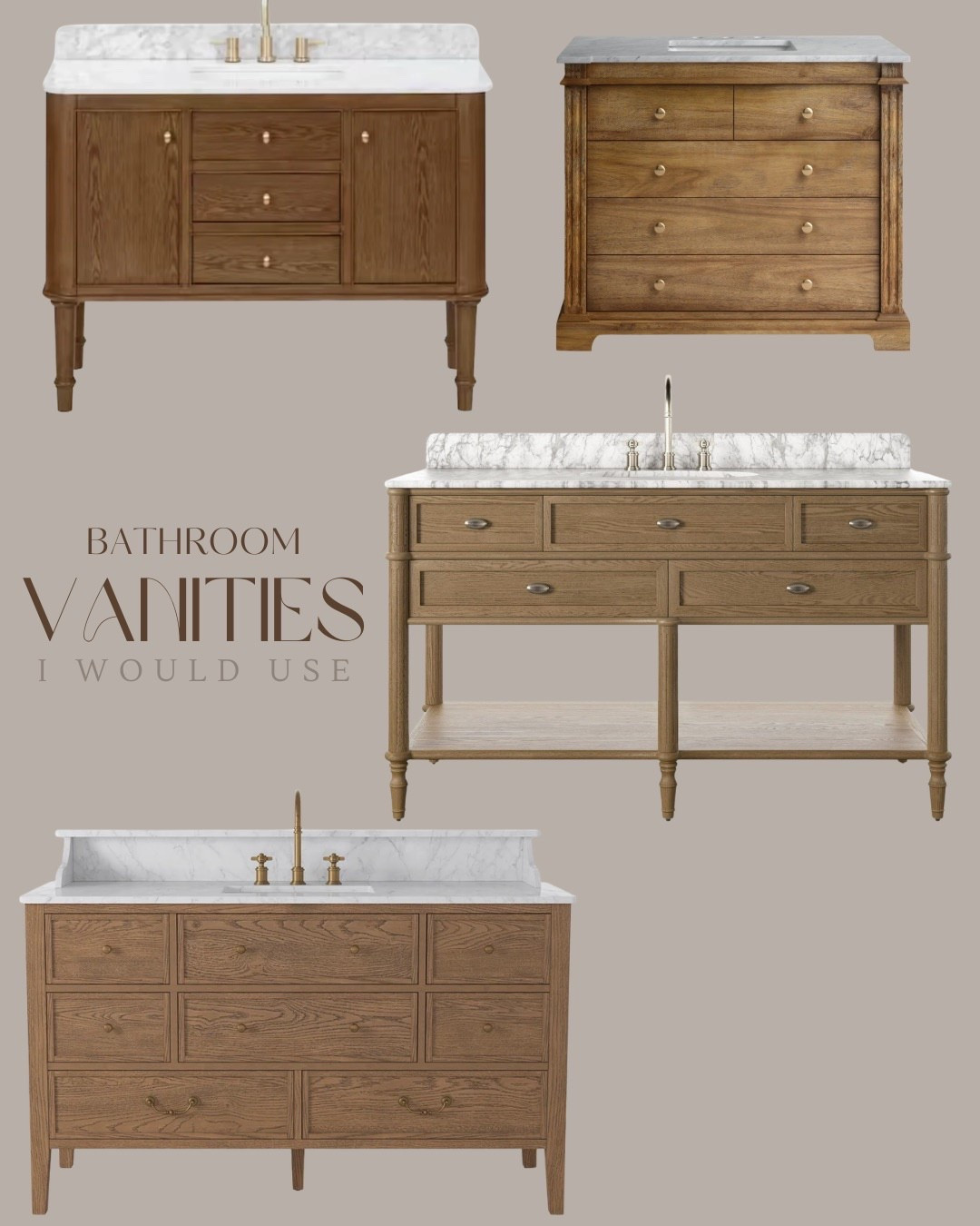 I am looking for prefab bathroom vanities with countertops and found these that I would definitely use!  It’s such a cost effective route when building or remodeling!

#LTKHome #LTKSaleAlert