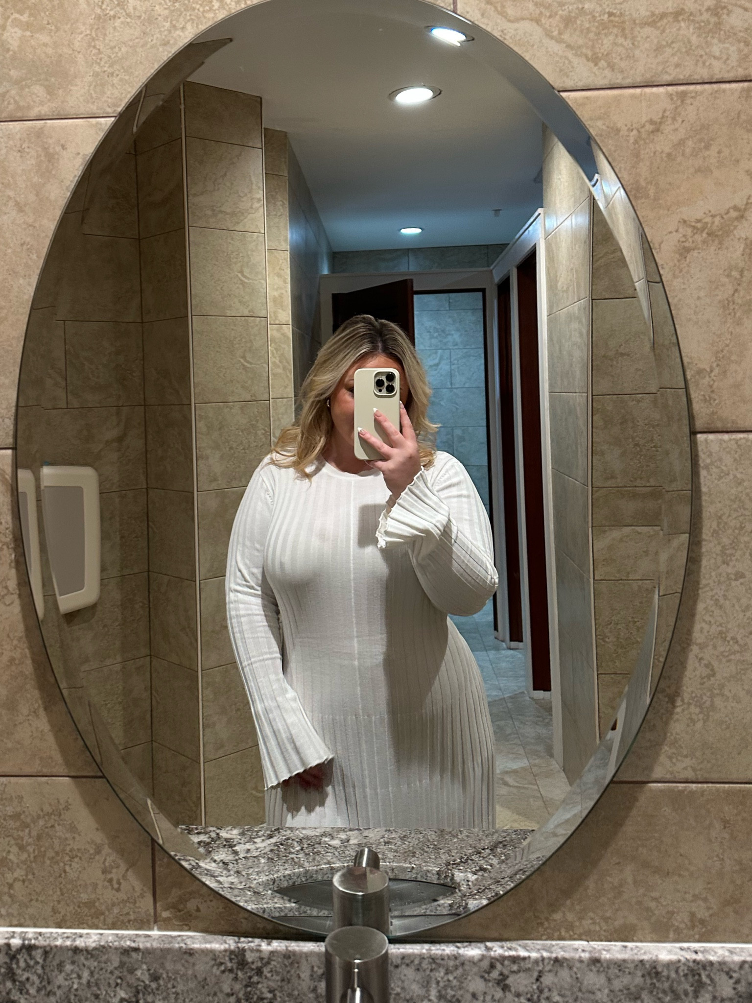 church ootd! wearing my rehearsal dinner dress 🥹 so glad I bought this dress it’s so worth the splurge! wearing a XL and it runs big! 

#LTKplussize #LTKstyletip #LTKwedding