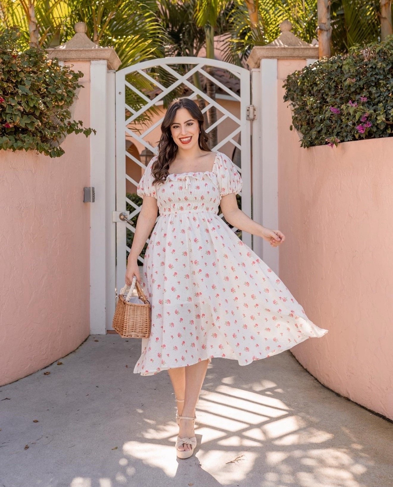 If you’re looking for the perfect floral dress, this is it. It runs true to size, it's under $45, and it’s the prettiest match for these linen heels and a rattan tote!

vacation wear, party dress, floral dress, elegant style, fashion inspo, statement piece, timeless fashion, spring style

#LTKU #LTKootd #LTKSeasonal