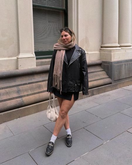 Adore this leather jacket - it’s oversized so size down! I’m wearing a small. The skirt is also a winner but I would definitely size up as it’s a tight fit, I am wearing a 12.

#LTKSeasonal #LTKaustralia