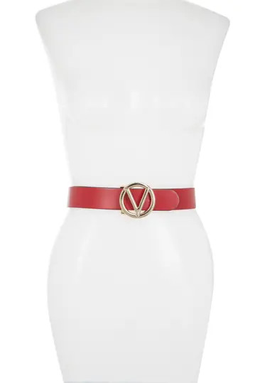 Valentino By Mario Valentino | Giusy Leather Belt - Large | Nordstrom Rack | Nordstrom Rack