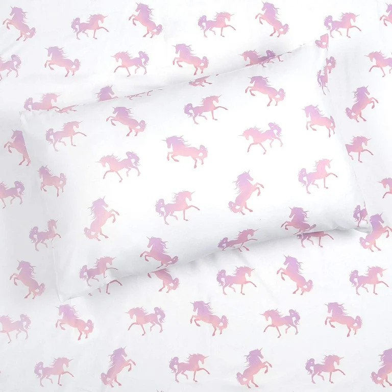 Kids Rule 3 Piece Sheet Set Shaded Unicorn, Twin Size | Walmart (US)