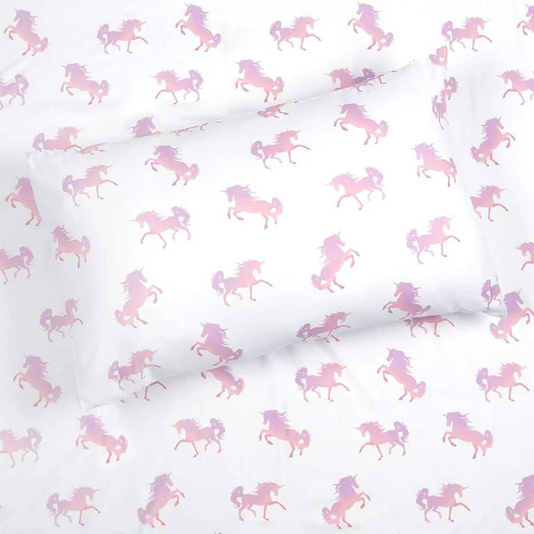 Kids Rule 3 Piece Sheet Set Shaded Unicorn, Twin Size | Walmart (US)