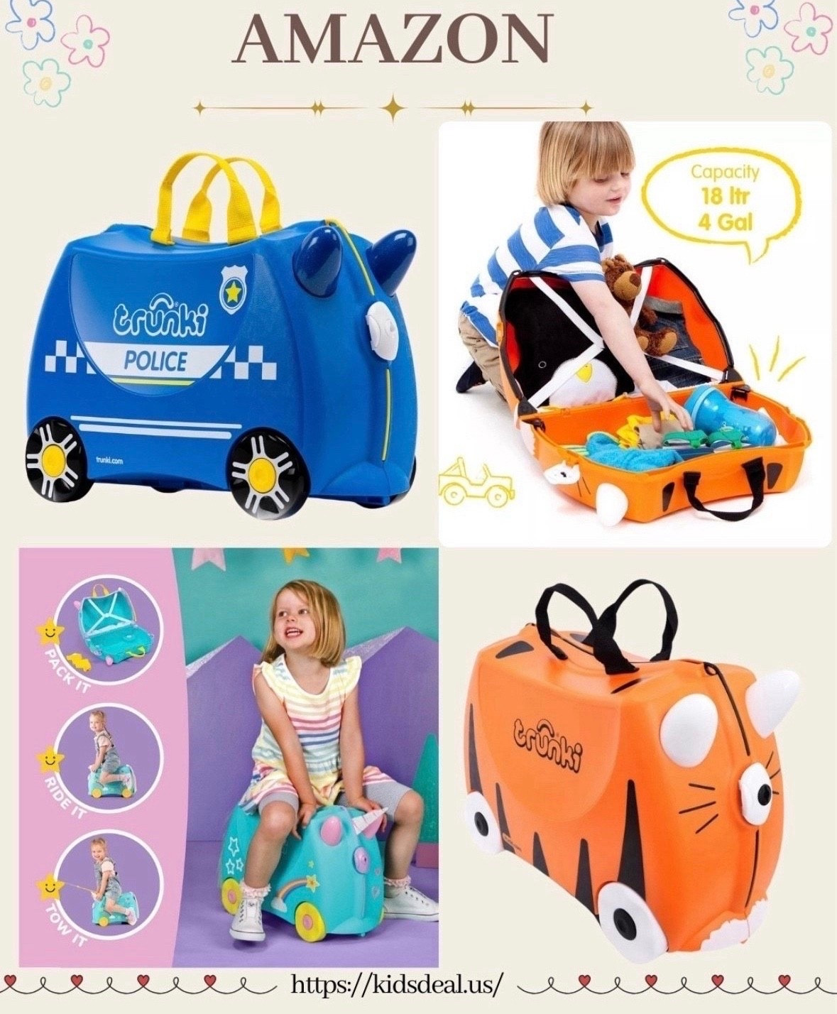 ✈️ Ride-on suitcase = total travel game changer!

Sturdy ABS, smooth wheels, and perfect for tired little legs 🙌

18L capacity, cabin-size approved, with a long strap for hand carry, shoulder wear, or pull-along.

Let your kid help pack — building independence one trip at a time 💛

🎯 Was $80 ➡️ on sale now!

#TravelWithKids #RideOnSuitcase #FamilyTravel #ToddlerTravel #KidsLuggage #TravelEssentials #MomApproved #LittleAdventurers #LTKFamily

#LTKFindsUnder100

#LTKKids #LTKTravel #LTKmomlife