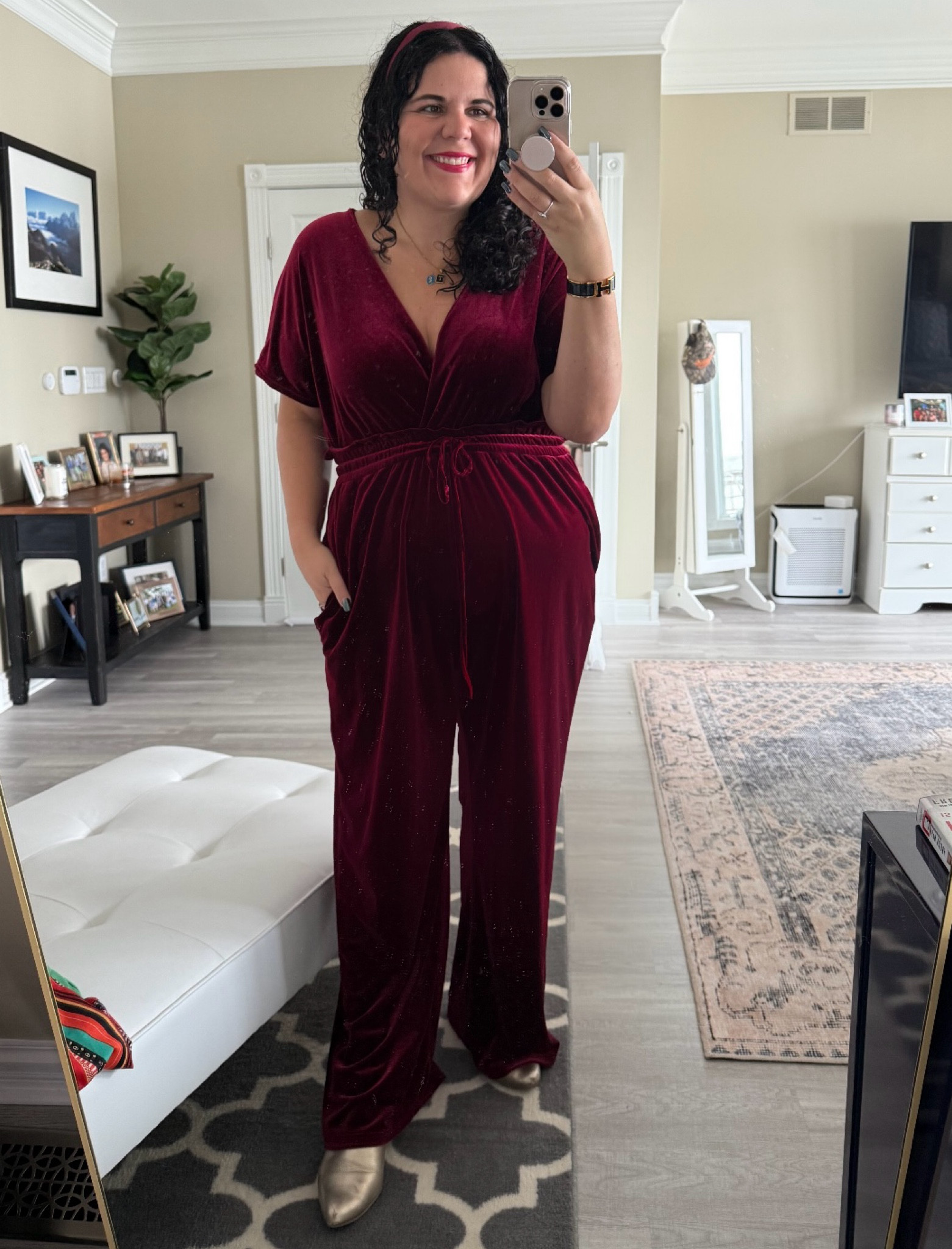 We are celebrating an early Thanksgiving today with my brother & his girlfriend’s family so this felt appropriate! I love this jumpsuit because it’s velvet, but it also is super comfy and works for so many occasions this time of year! 

#LTKHoliday #LTKCyberWeek #LTKSeasonal