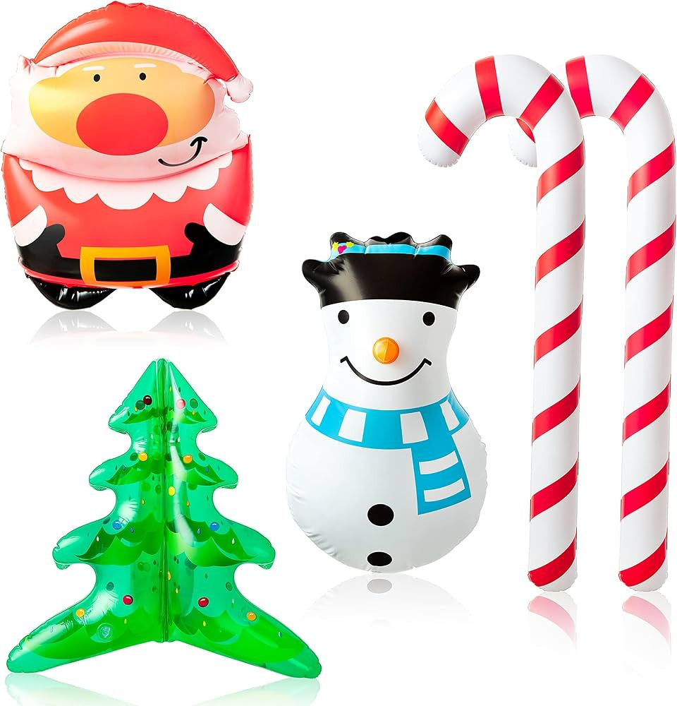 Haooryx Christmas Winter Inflatable Decorations - 5Pcs Christmas Inflatable Decorations Jumbo Blo... | Amazon (US)