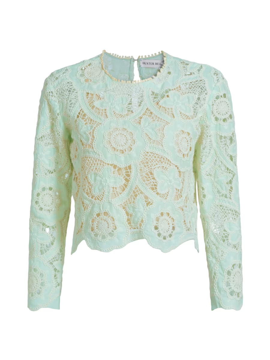 Pippa Crocheted Cotton Top | Saks Fifth Avenue