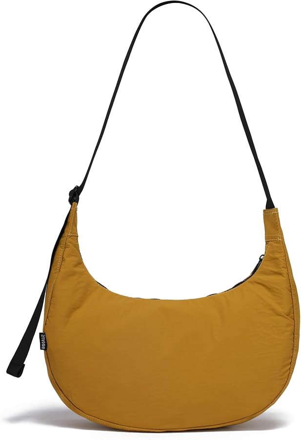Nylon Crescent Bag,Lightweight Crossbody Bags for Women Men,Large Hobo Shoulder Purse Casual Dump... | Amazon (US)
