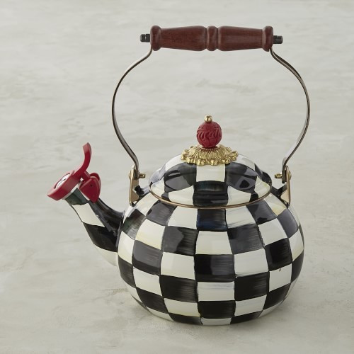 Mackenzie-Childs Whistling Teakettle, Courtly Check | Williams-Sonoma