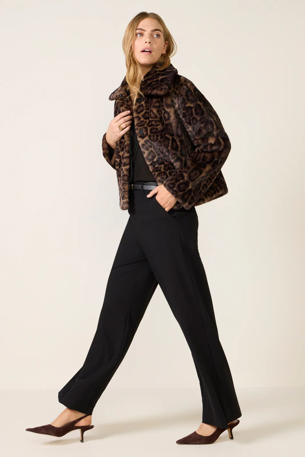 Elis Leopard Coat | Evereve