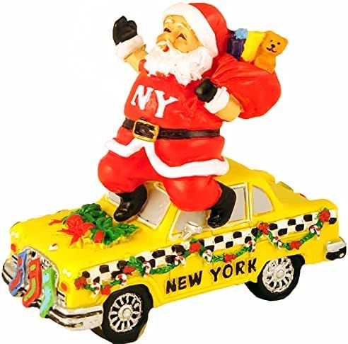 Torkia - Santa Claus w/ New York Taxi - Christmas Ornament | Amazon (US)