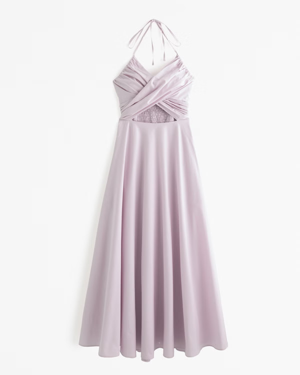 Women's Crossover Bodice Midi Dress | Women's Dresses & Jumpsuits | Abercrombie.com | Abercrombie & Fitch (US)