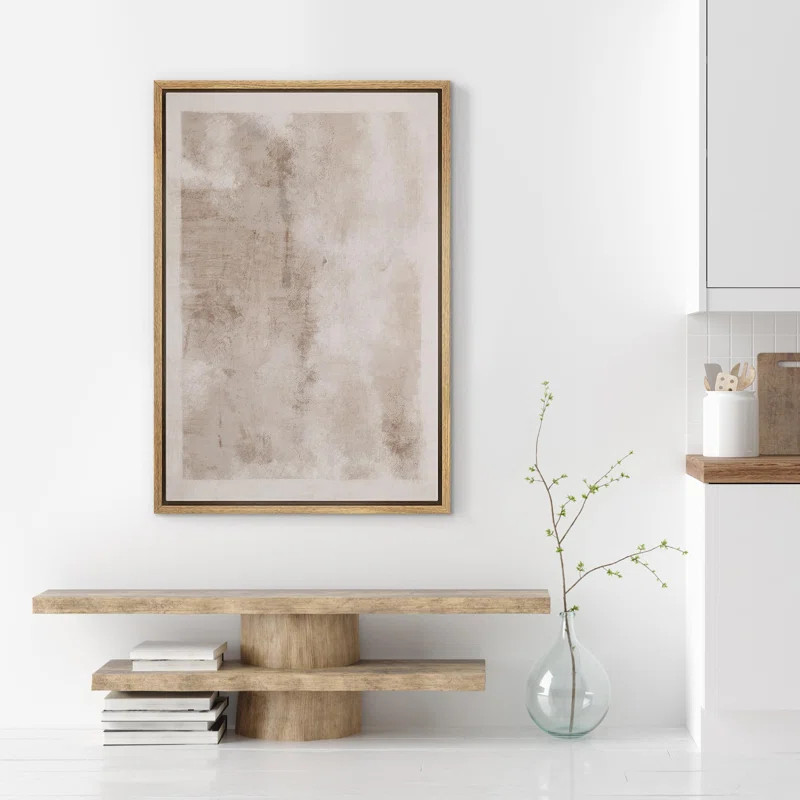 Minimal Landscape " Faded Textured Brown Tan Color Blocks Abstract Shapes Minimalism Contemporary... | Wayfair North America