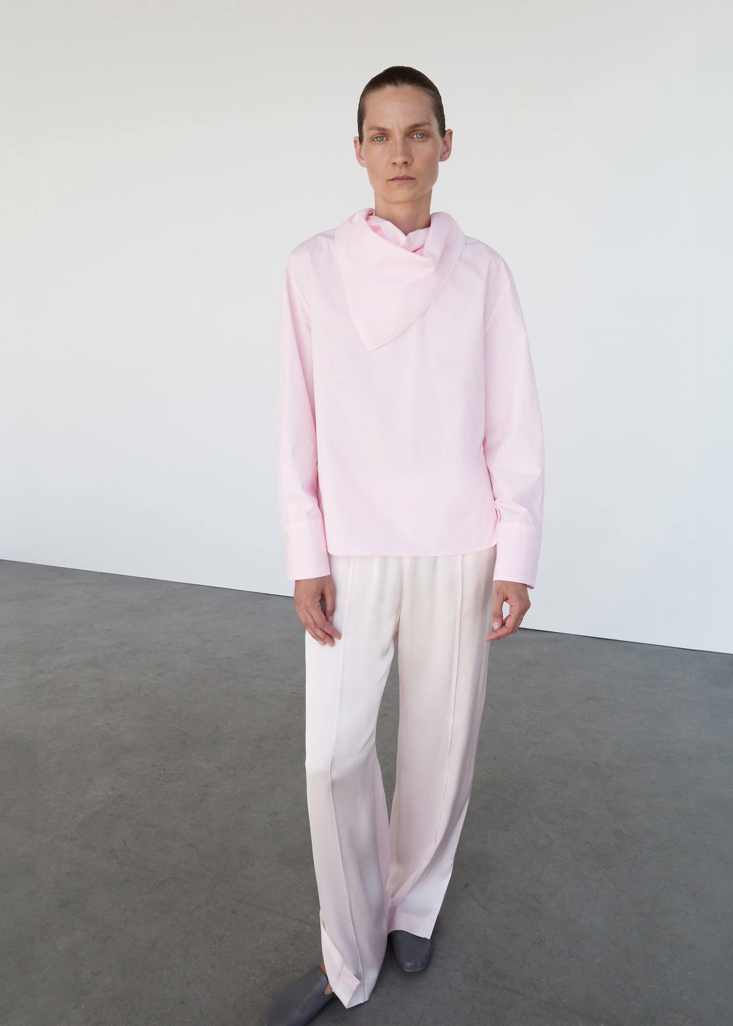 Poplin blouse with handkerchief - Women | MNG Australia | Mango (US/MX/AU)