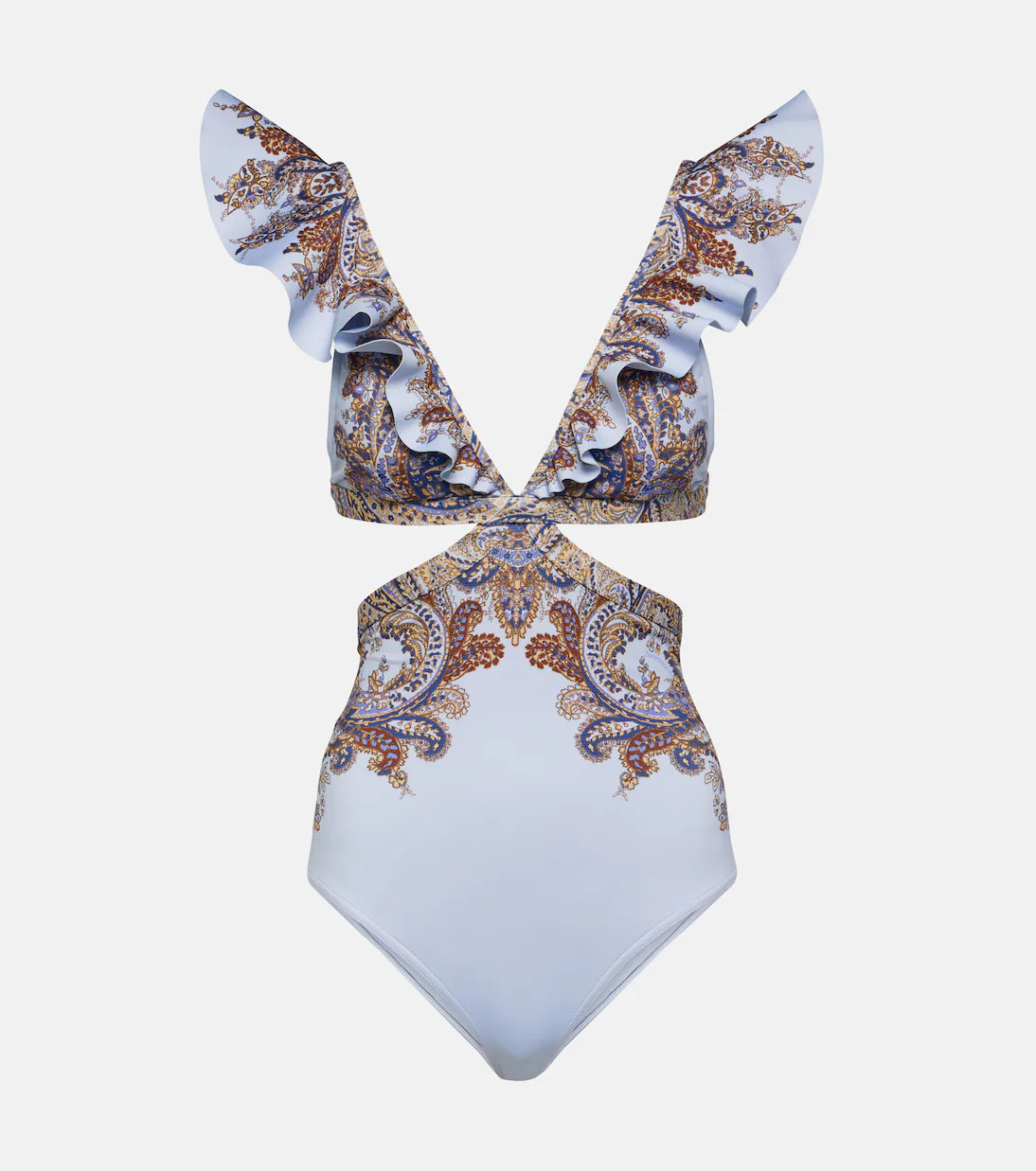 Ottie Ruffle cutout paisley swimsuit | Mytheresa (US/CA)