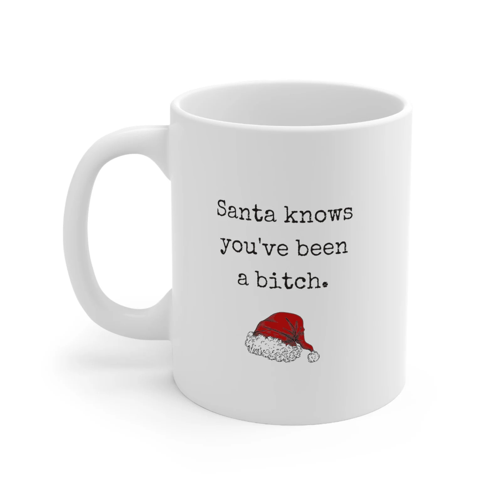 Funny Santa Coffee Mug Rude Christmas Mug Sarcastic - Etsy | Etsy (US)