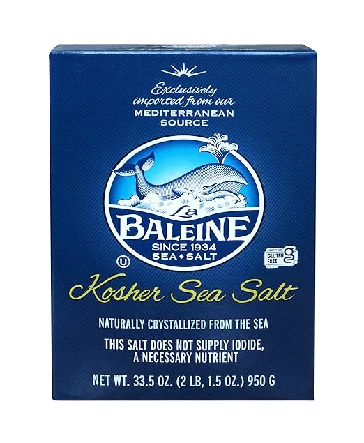 La Baleine Kosher Sea Salt, 33.5oz | Amazon (US)