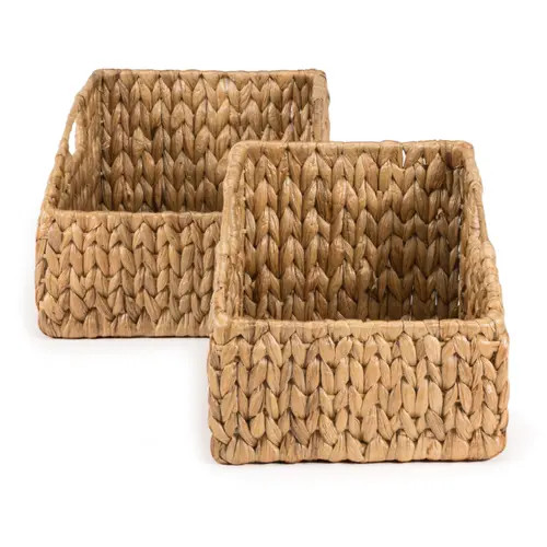 HAPPIMESS Havanah Southwestern Hand-Woven Hyacinth Slanted Nesting Baskets with Handles, Natural at Nordstrom | Nordstrom
