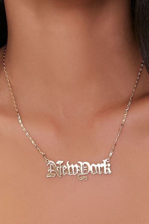 New York Text Pendant Necklace | Forever 21 (US)