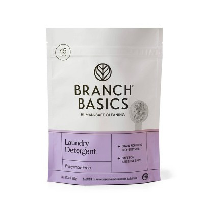 Branch Basics Fragrance-Free Laundry Detergent Powder - 1.5lbs: Resealable Bag, Sensitive Formula, 45 Uses | Target