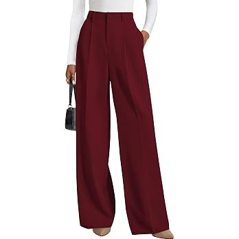 PRETTYGARDEN Wide Leg Pants for Women Trendy 2026 Fall High Waisted Business Casual Outfits Work ... | Amazon (US)