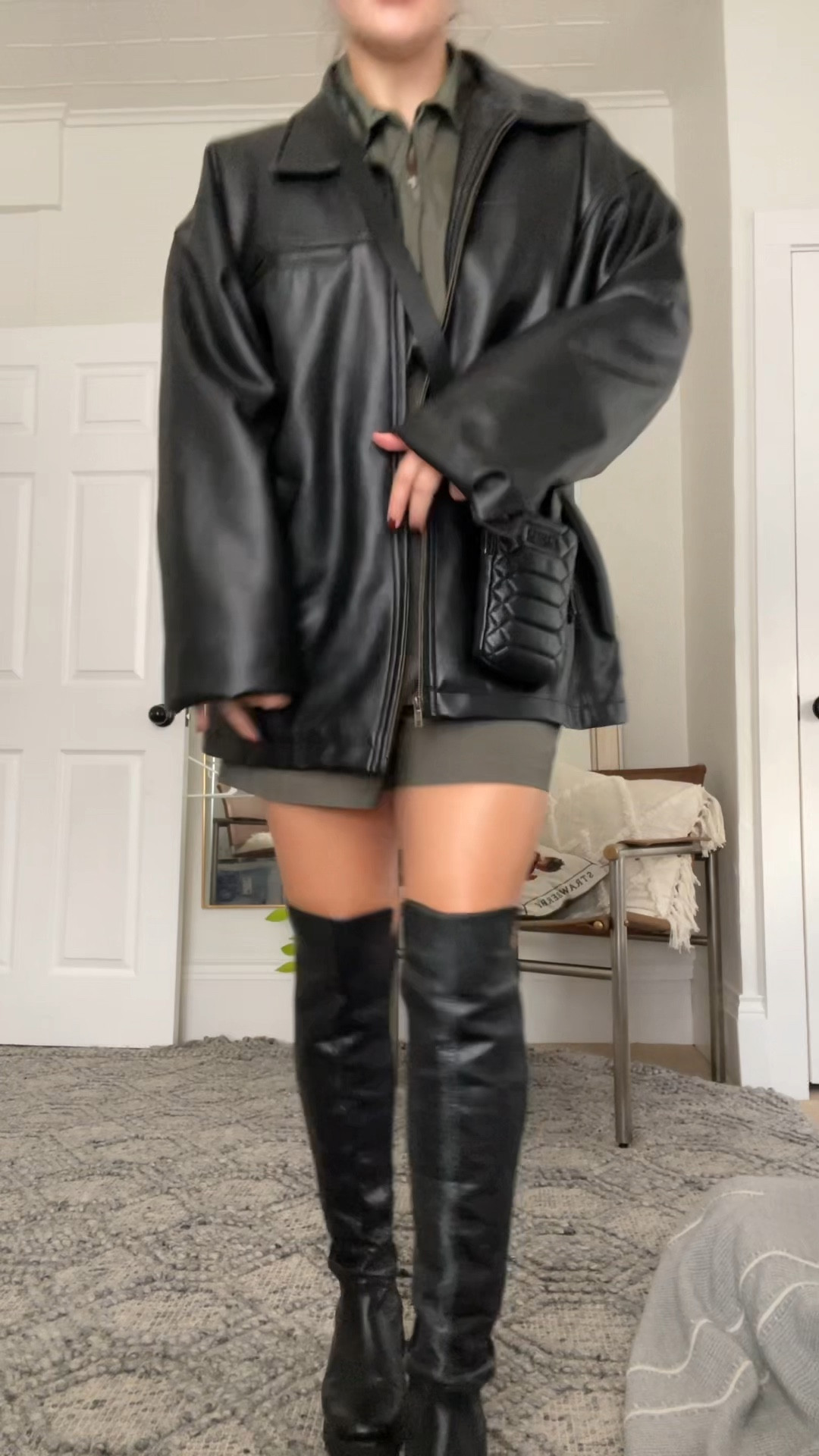 Can’t go wrong dressing up around the holidays in an all black leather look, and of course, you can’t forget the accessories ✨ 

#LTKSeasonal #LTKstyletip #LTKGiftGuide