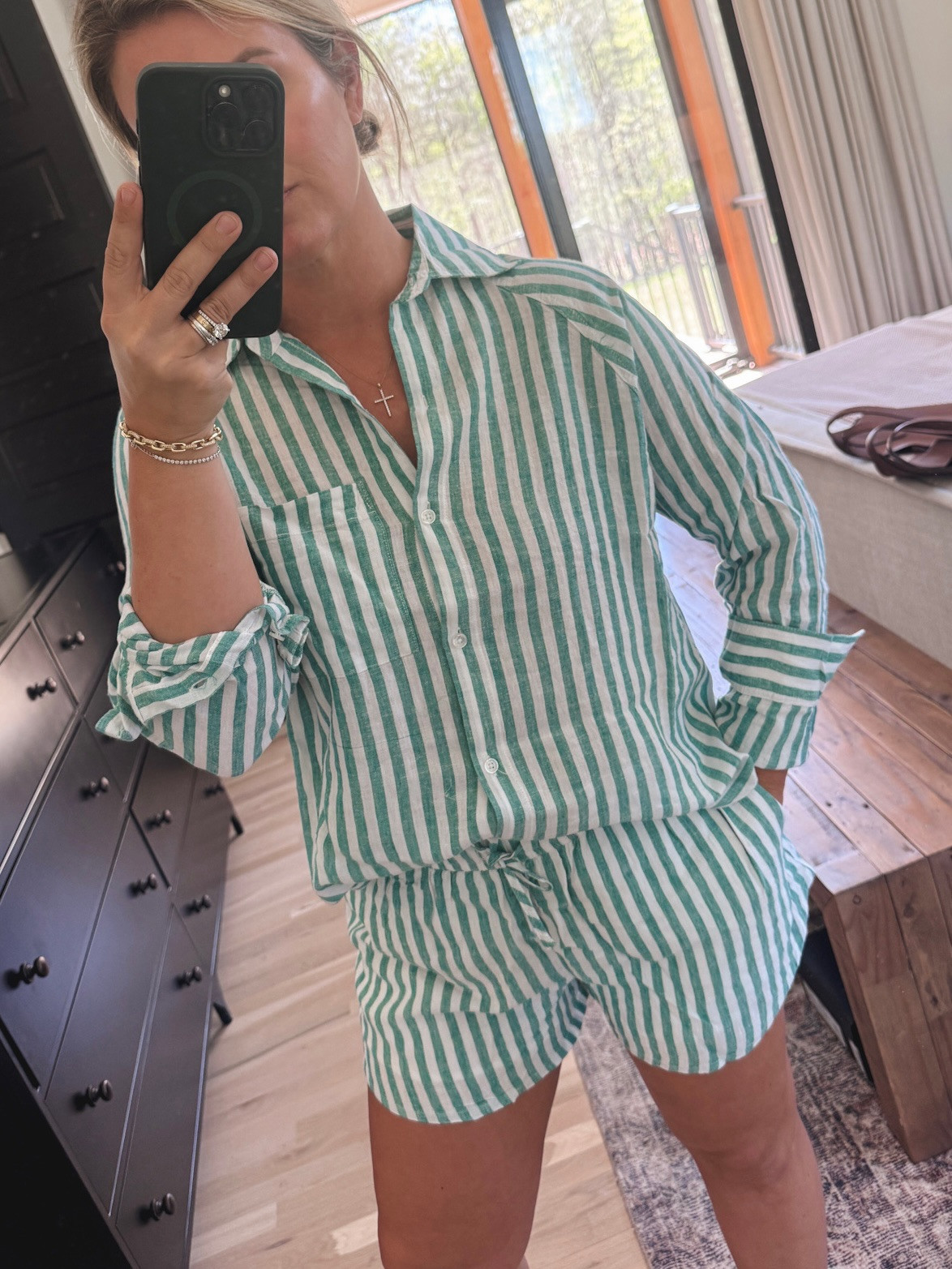 Striped linen set 

 #LTKgrwm #LTKootd #LTKSeasonal