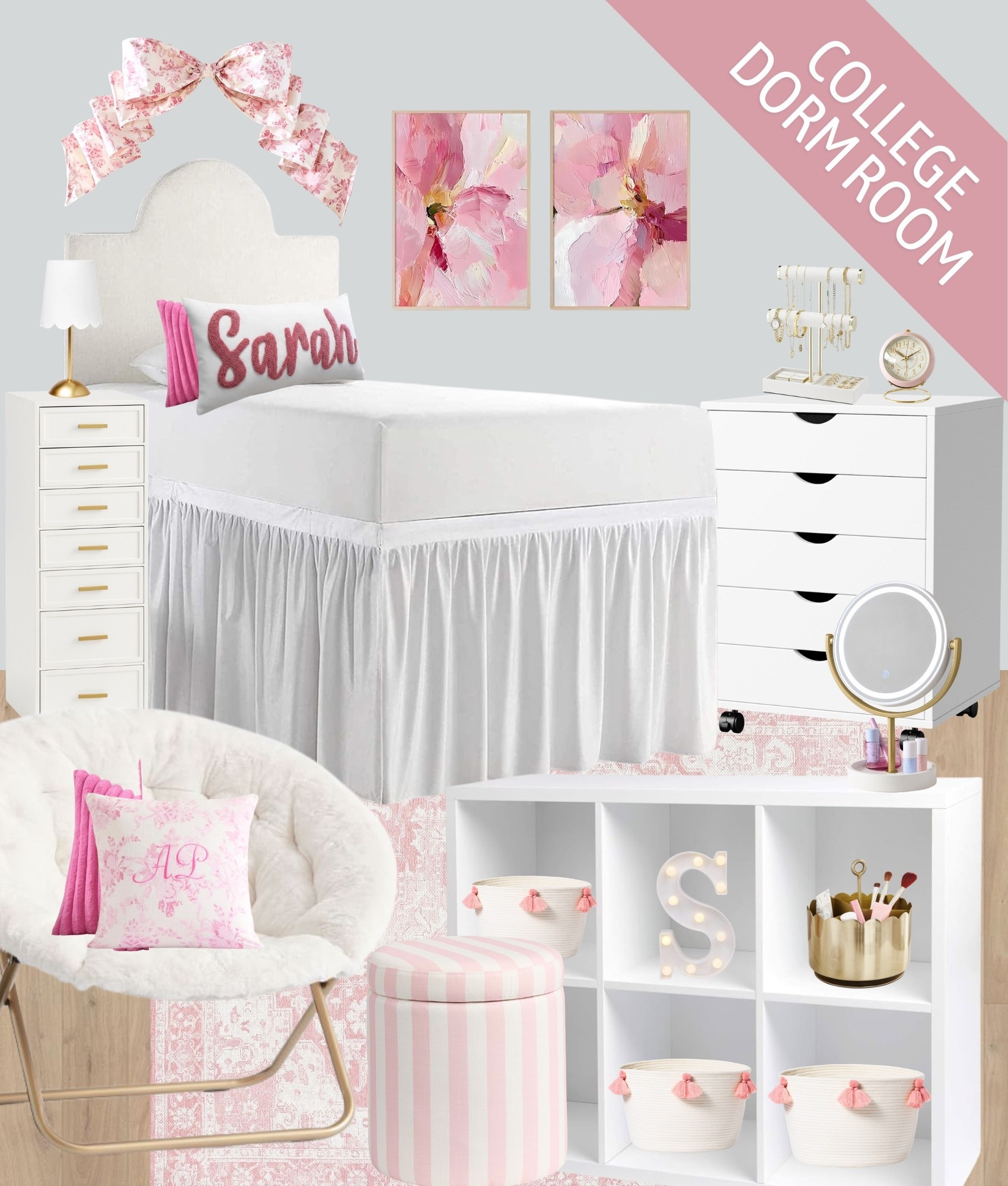 College Girl Dorm Room Ideas - Pink Dorm Decor

Back to college, college dorm room design inspiration, dorm mood board, pink decor, girl dorm, college apartment, back to school shopping, items for college, dorm seating, twin xl bed, storage ideas, pink and gold decor, teenage girl bedroom, college prep, coquette decor, preppy girl dorm, makeup organization, Pottery Barn Teen

#LTKHome