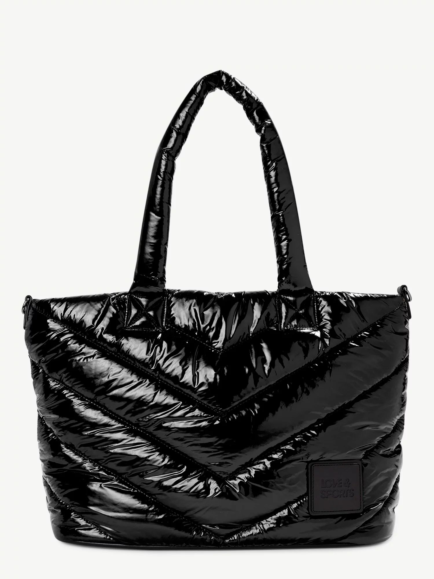 Love & Sports Women's Olivia Large Tote Bag, Black | Walmart (US)
