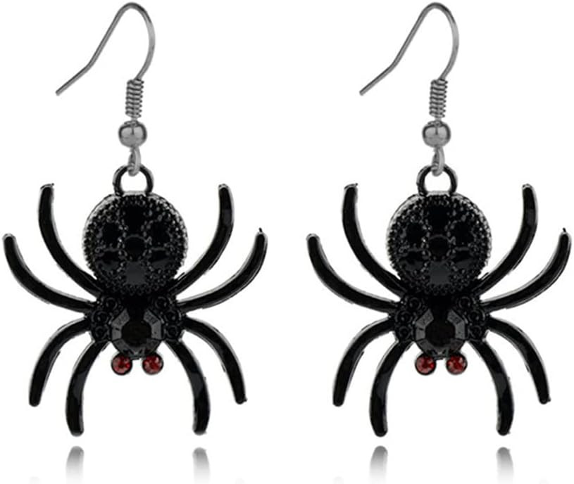 Unique Halloween Creative Horror Funny Spider Drop Earrings for Women Vintage Black Spider Exagge... | Amazon (US)