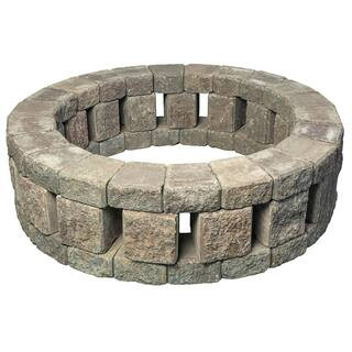 Mutual Materials Stonehenge 58 in. x 16 in. Concrete Fire Pit Kit in Northwest Blend-MS58SHFPNB1 ... | The Home Depot