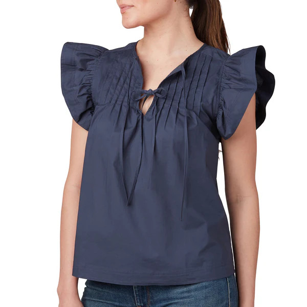 Quinn Ruffle Sleeve Top | Lucchese Bootmaker