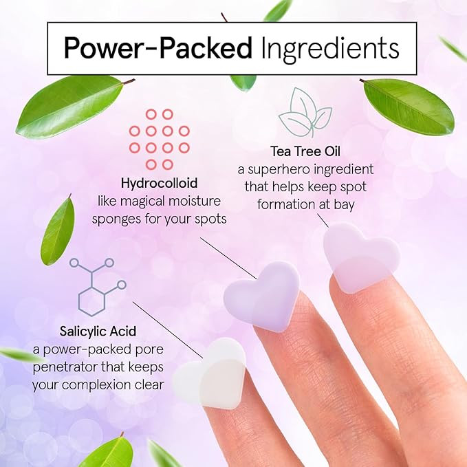 grace & stella Spot Covers with Hydrocolloid (Heart, 72 Count) - Spot Covers with Salicylic Acid ... | Amazon (CA)