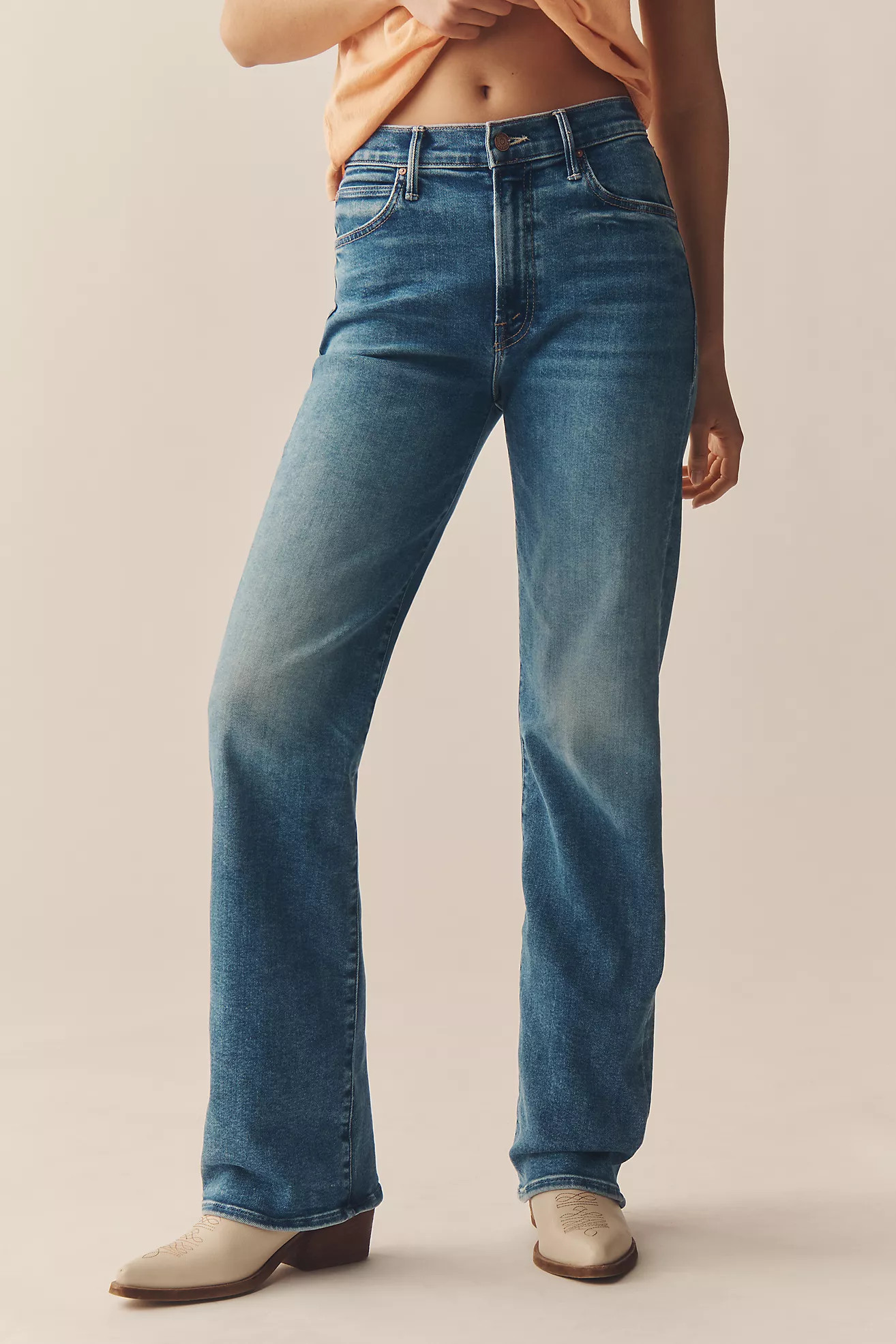 MOTHER The Kick It High-Rise Straight-Leg Jeans | Anthropologie (US)
