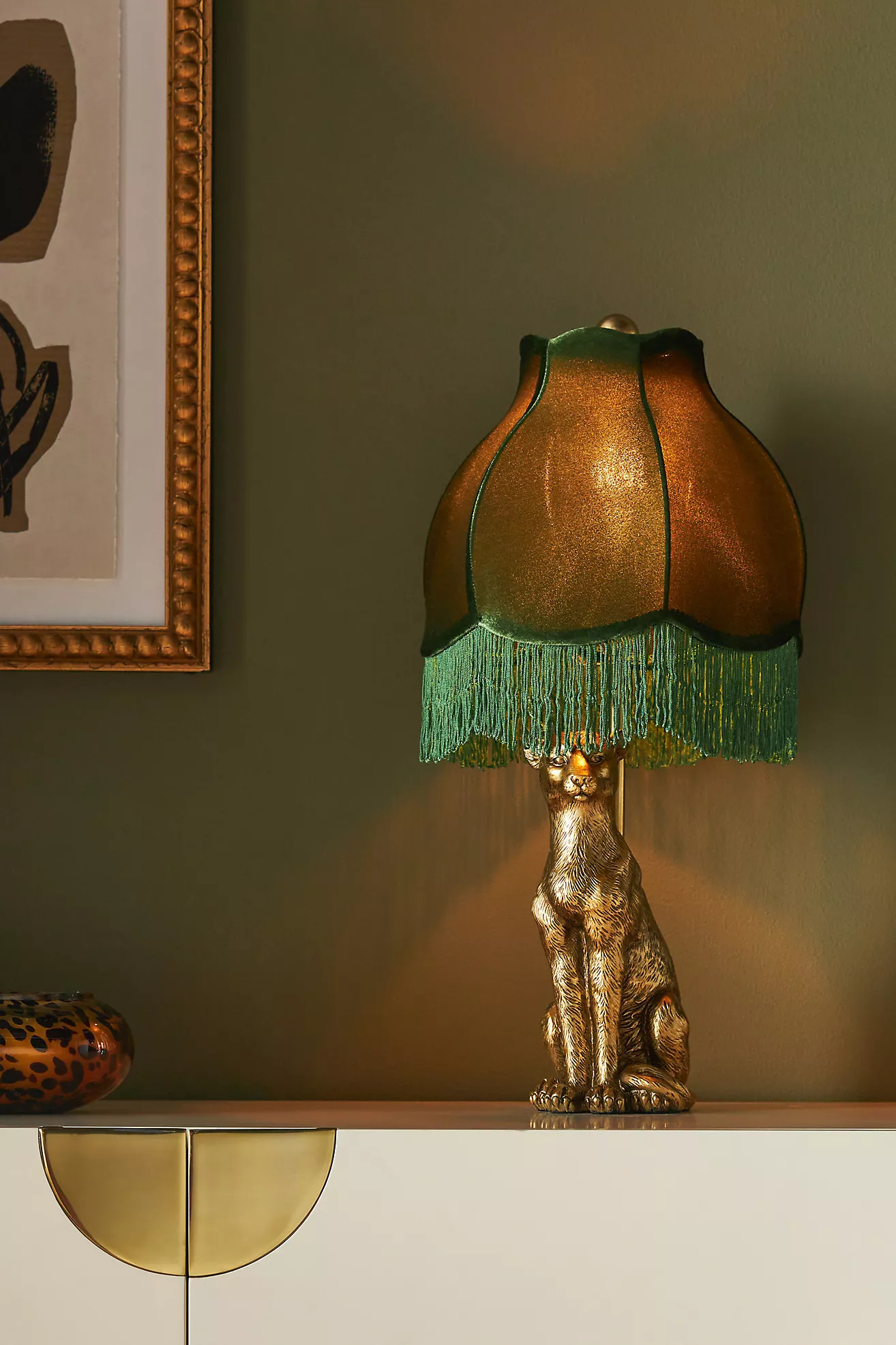 The Icon Table Lamp: Leopard Edition | Anthropologie (US)